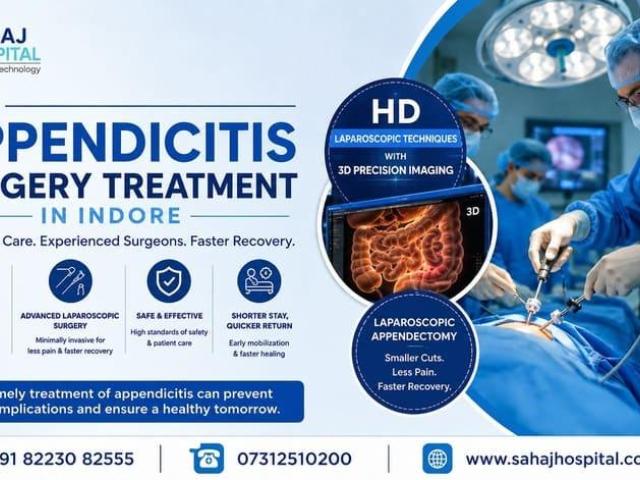 Best Appendicitis Surgery Treatment in Indore – Sahaj Hospital