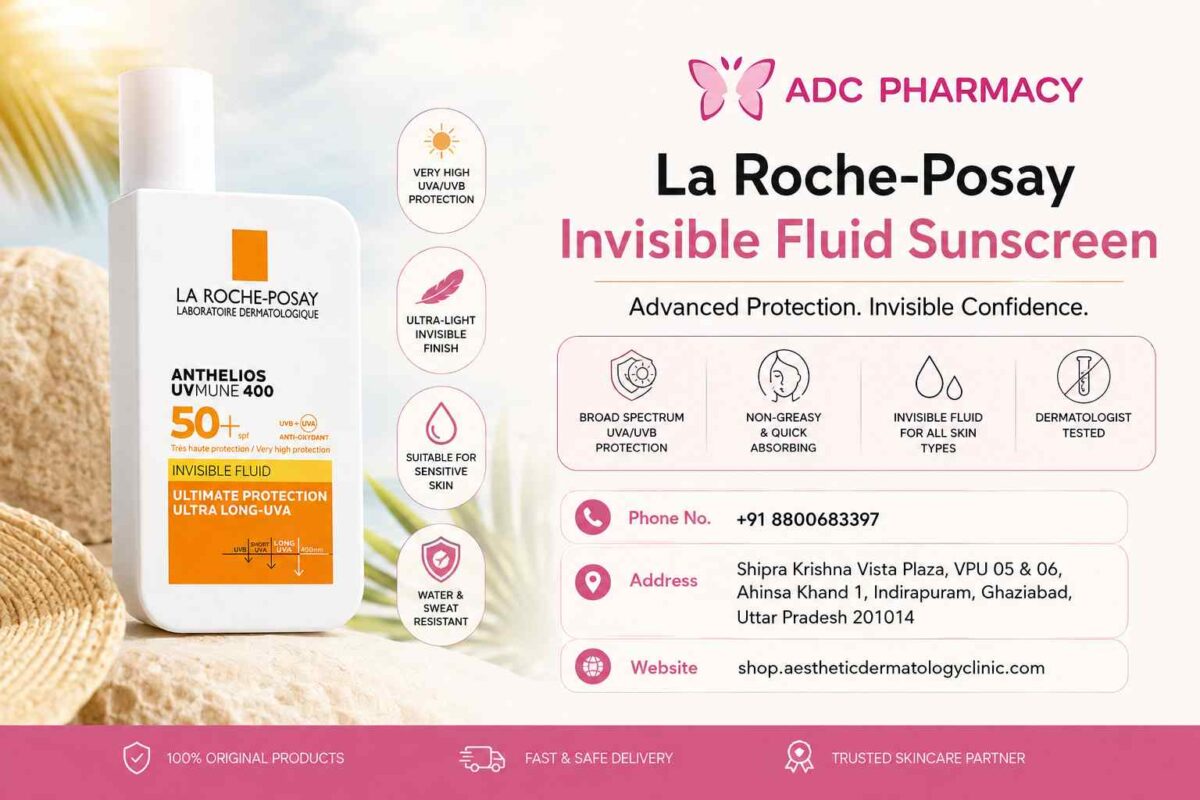 La Roche-Posay Invisible Fluid Sunscreen | ADC Pharmacy 1 La Roche Posay Invisible Fluid Sunscreen at ADC Pharmacy