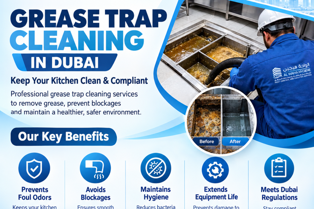 Slow Kitchen Drain? Grease Trap Cleaning Dubai – +971 56 695 2225 1 grease trap cleaning dubai