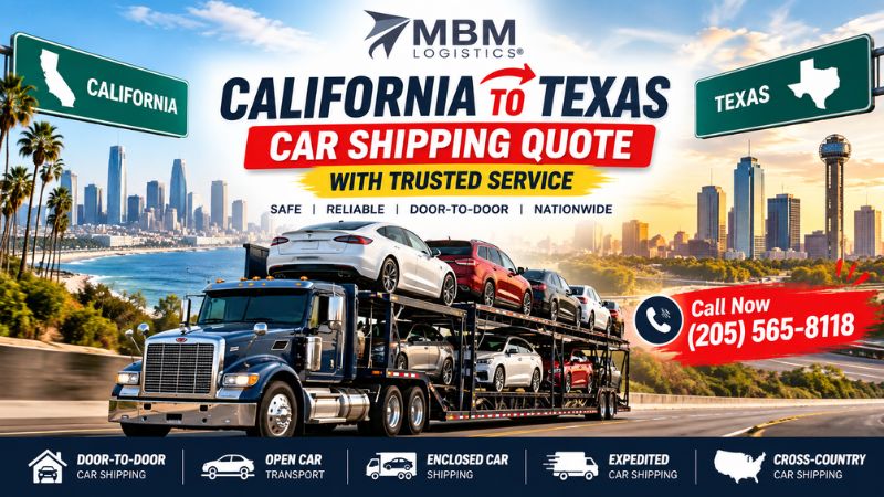 California to Texas Car Shipping
