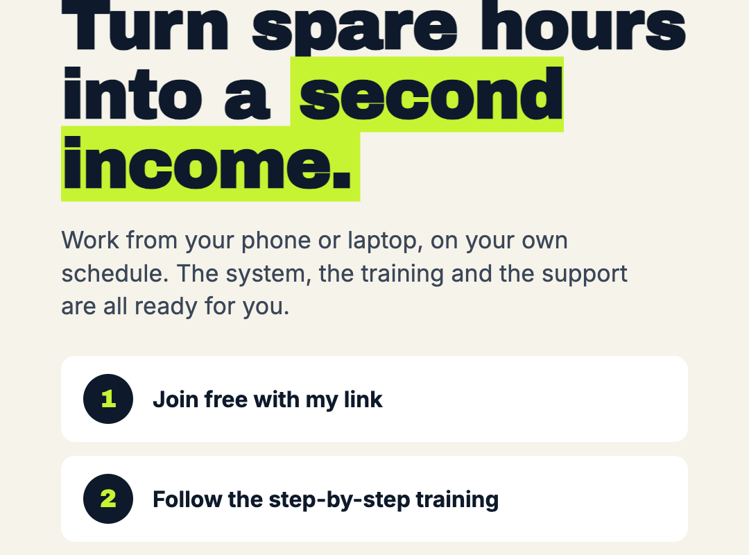 Sign Up Free Today: Build an Online Income From Home, at Your Own Pace 1 Flier 2 – Who its for@1x
