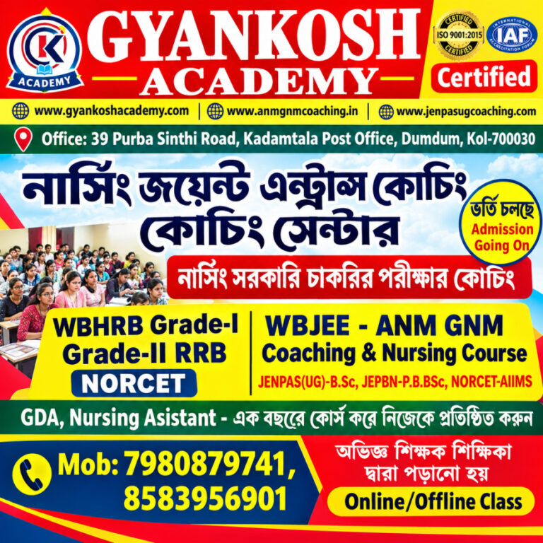 Gyankosh Academy Nursing Coaching Poster
