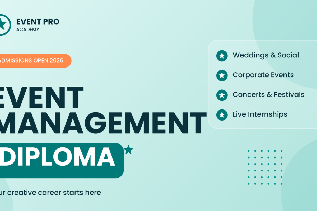event management diploma teal light