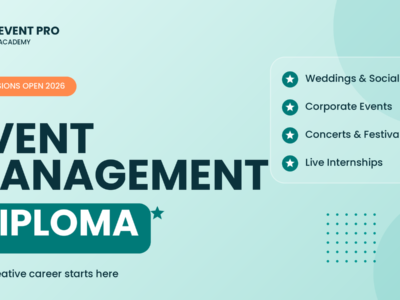 event management diploma teal light