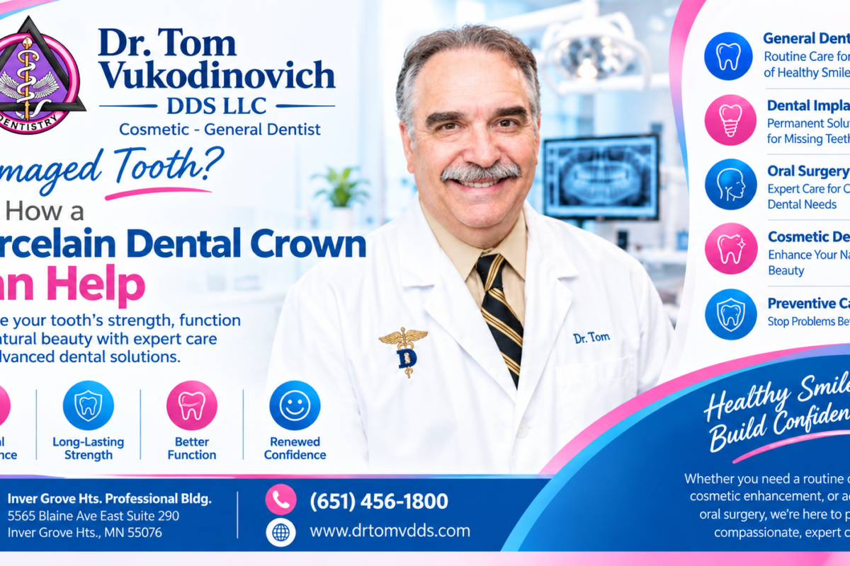 Choose Natural Looking Restoration With a Porcelain Dental Crown 1 porcelain dr tom