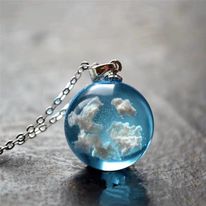 Buy Blue Sky Cloud Resin Necklace!