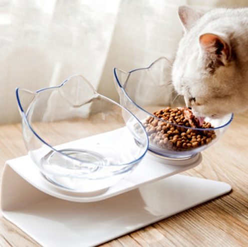 Non Slip Cat Bowls with Raised Stand