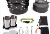 1 Set Outdoor Pots Pans Camping Cookware Picnic Cooking Set