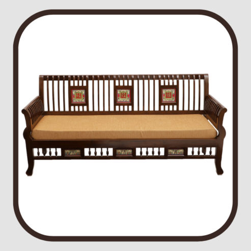 3 Seater Wooden Sofa