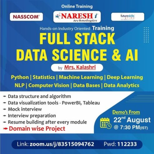 Attend Free Demo On Full Stack Data Science & AI Course in NareshIT