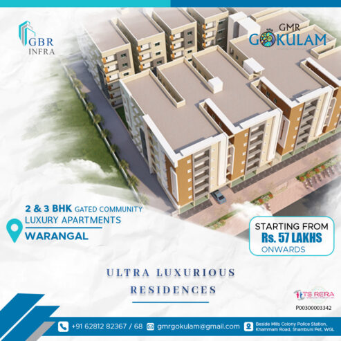 Luxury 2bhk apartments in warangal | GBR Infra