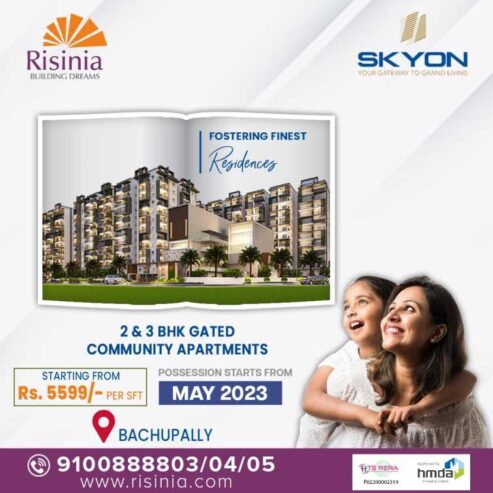 Gated Community Apartments in Bachupally | Risinia Builders