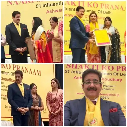 Sandeep Marwah Addressed Working Women at Brijbhumi Foundation