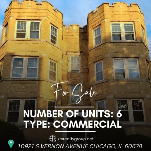 Commercial Property For Sale 10921 S VERNON AVENUE CHICAGO, IL