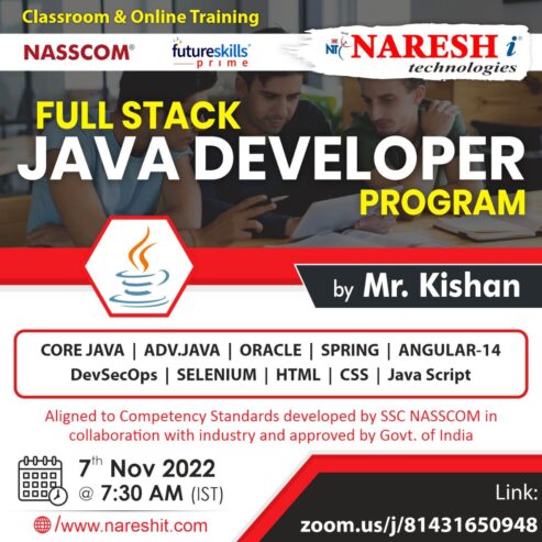 👉Attend Free Demo On Full Stack Java Developer by Mr. Kishan.