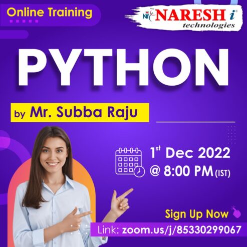 Attend Free Demo On Python by Mr. Subba Raju.