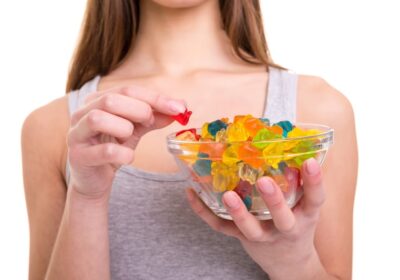 Woman-Holding-Bowl-Gummies