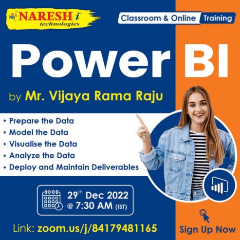 Attend Free Demo On Power BI by Mr. Vijaya Rama Raju.