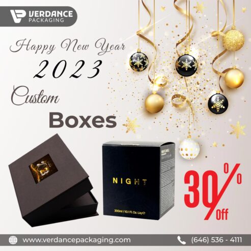 Avail 30% Happy New Year Discount on Custom Boxes by Verdance Packaging