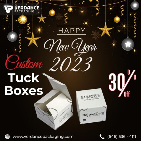 Get Amazing 30% Discount Offer For Custom Tuck End Boxes On Happy New Year – Verdance Packaging