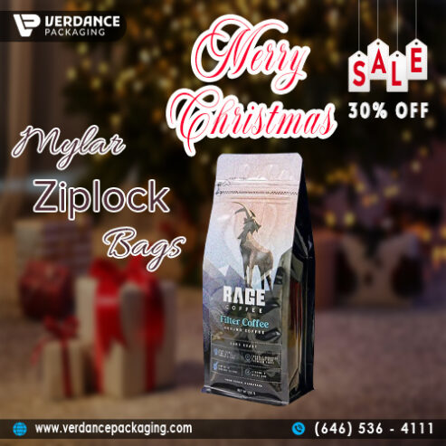 Get A 30% Discount on Christmas 2022 for Mylar Ziplock Bags from Verdance Packaging