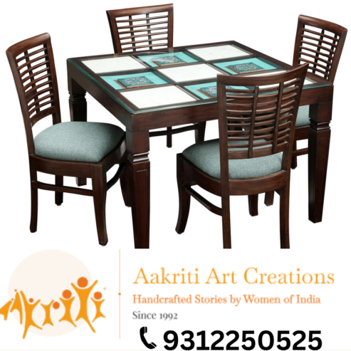 Transform your dining room with Aakriti’s unique art. Get 15% off dining tables and chairs now. Hurry!