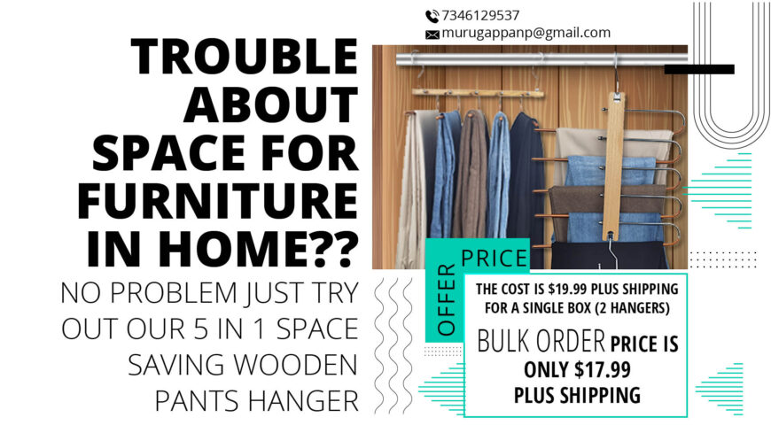 Offer Price!! Get Adjustable 5 in 1 Wooden Hanger at the Best Price