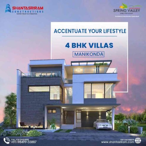 3 and 4bhk villas near Gachibowli | Shanta Sriram
