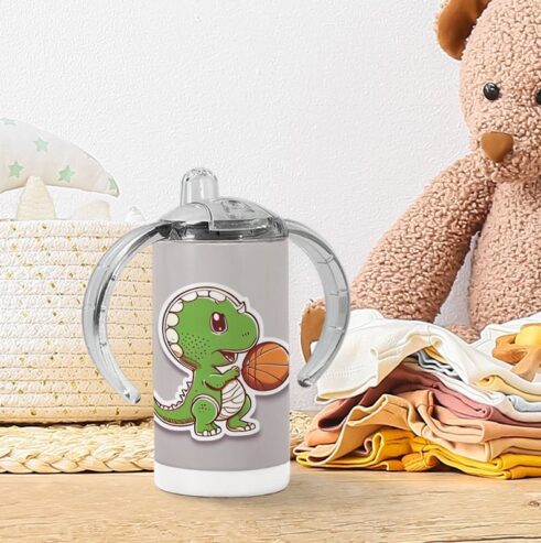 Dinosaur Basketball Player Sippy Cup