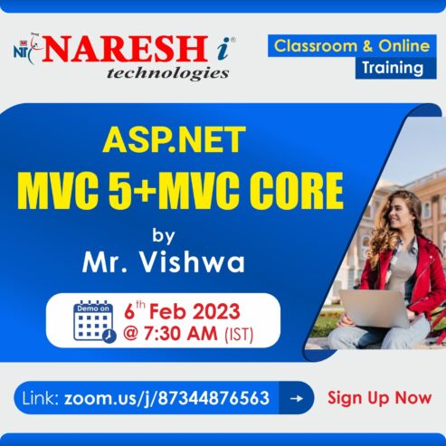 Attend Free Demo On ASP Dot Net MVC 5 + MVC Core by Mr. Vishwa.