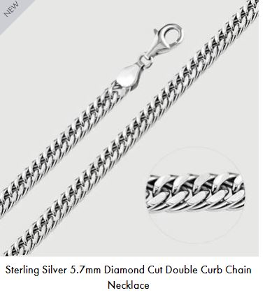 Silver curb chain