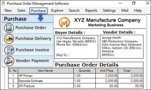 Purchase order software