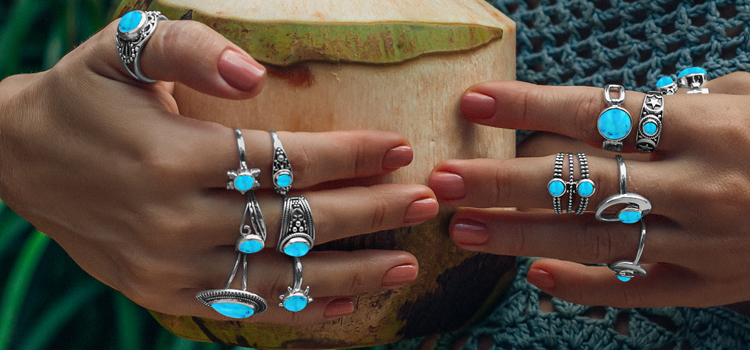 Buy Sterling Silver Turquoise Ring at Wholesale Prices from Rananjay Exports