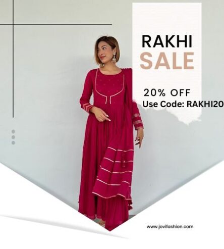 Shop JOVI Fashion Store’s Rakhi Outfits for Women for 20% off