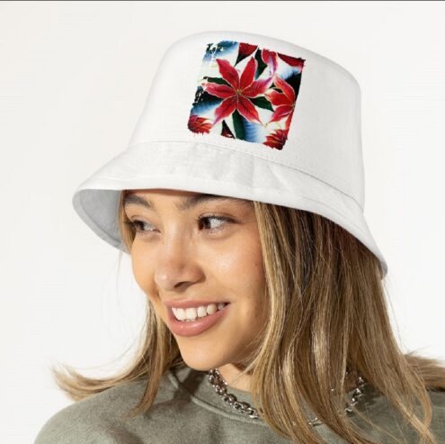 Flower Print Bucket Hat