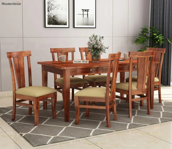 Discover Stylish 6-Seater Dining Table Sets at WoodenStreet
