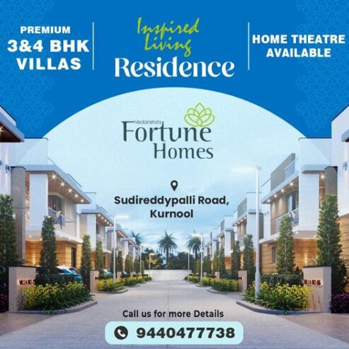 3BHK and 4BHK Duplex Villas with Home Theater at Vedansha’s Fortune Homes