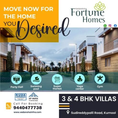 Indulge in Opulence: Vedansha’s Fortune Homes 3BHK and 4BHK Duplex Villas