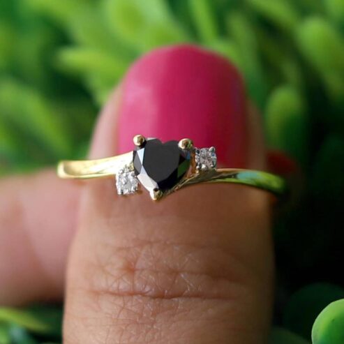 Find Best Black Diamond Heart Ring