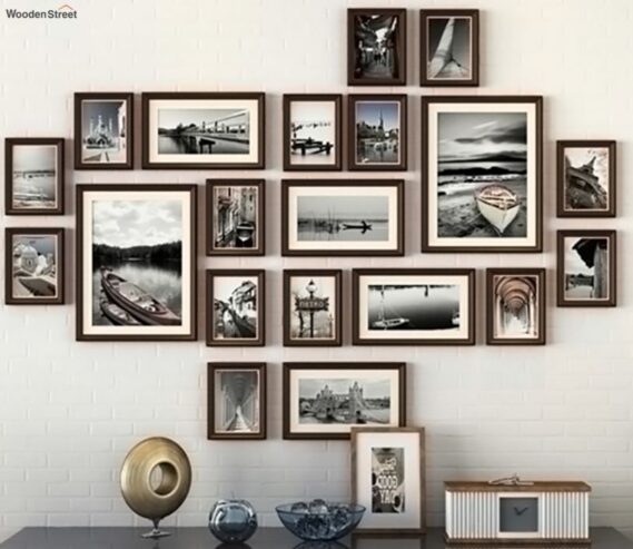 Buy Dark Brown Set of 20 Wall Photo Frames Online in India at Best Price – Modern Photo frames