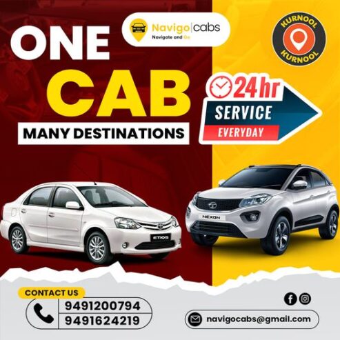long distance trips || city tours || airport cab || 24/7 taxi services in Kurnool