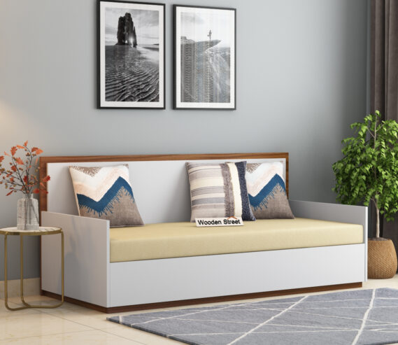 Buy Bartha 3 Seater Sofa Cum Bed With Box Storage From Wooden Street