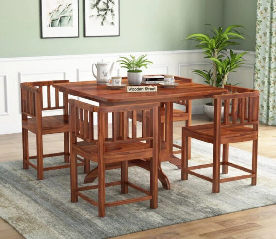 Elevate Your Dining Experience with Stylish 4-Seater Dining Table Sets from Wooden Street