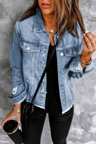 Chic & Distressed: Your Guide to the Must-Have Raw Hem Denim Jacket