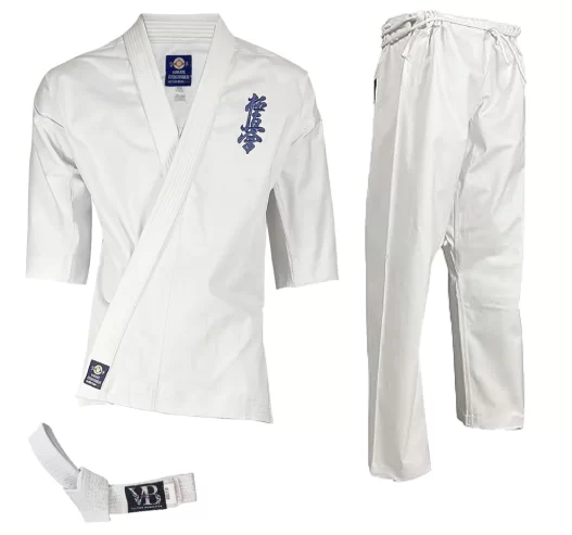 08-oz KYOKUSHIN KARATE UNIFORM WHITE KIDS GI & ADULT