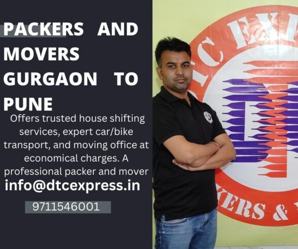 Book Packers and Movers in Gurgaon to Pune, Book Now Today