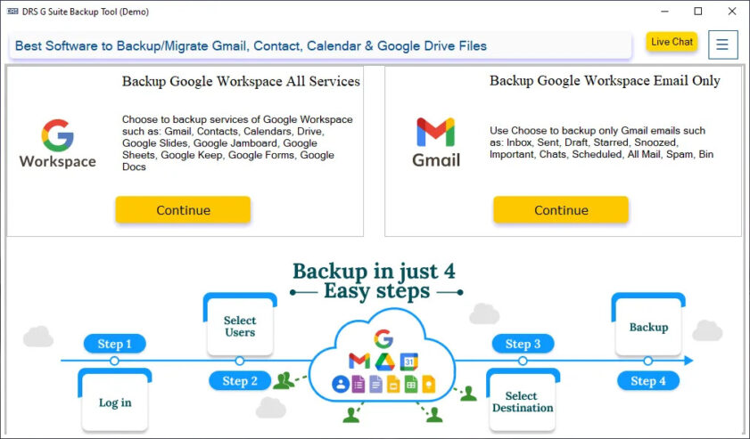 Seamlessly Backup G Suite data Using CloudMigration G Suite Backup Tool
