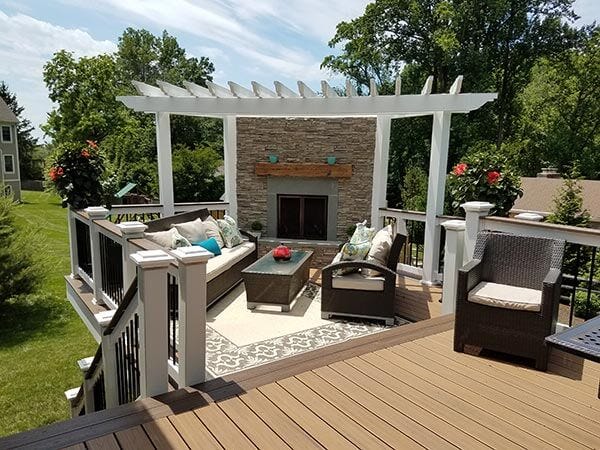 Lighting on pergola