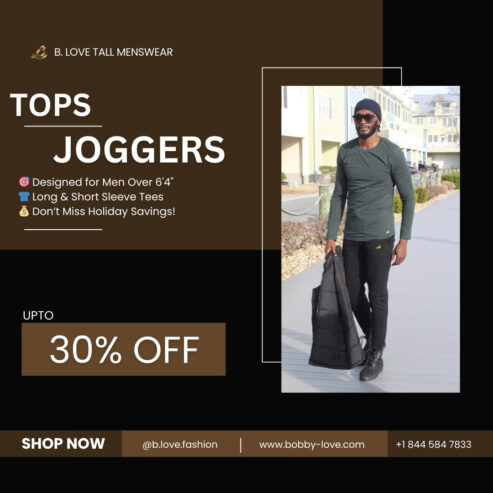 Tops for Tall Men | Long & Short Sleeves by B. Love