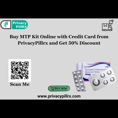 Buy MTP Kit Online with Credit Card from PrivacyPillrx and Get 50% Discount